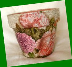 Decoupage Flower Pots